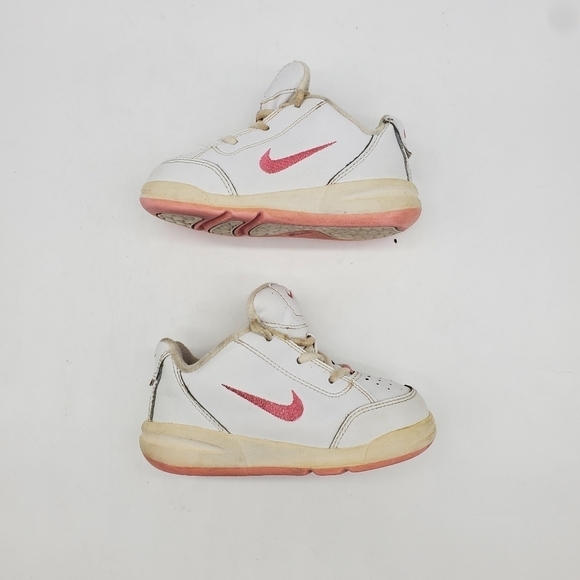 Nike Shoes Baby 7C Girl Gym Sneaker White Pink #309828-161 Vintage - Picture 8 of 12